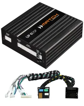 6dsp Audiotec-fischer Match Up Amp Pp-vag 2.6 Harness Porsche Plug And Play 911 Cayenne Panamera