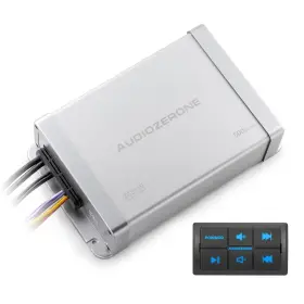 Ze3119-1 Audiozerone Marine Bluetooth Amplifier Car Audio System Waterproof Multi-function Silvery
