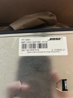 15112641 Bose Gm / Amplifier