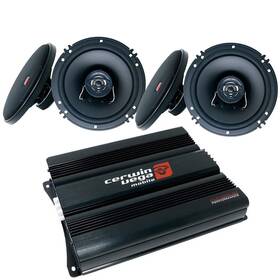 Cerwin-vega Xed62 Cvp1200.4d 1200w 4ch Amp 4 6.5 Inch 300w Speakers Upgrade