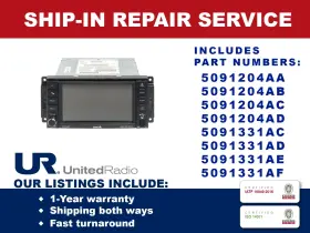 5091331af Chevrolet Repair Service Touchscreen Am/fm/navigation 2012-2020 Dodge Vehicles