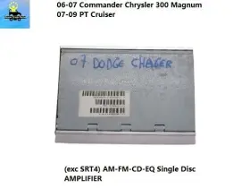 05064118ai Chrysler 06-09 Jeep Exc Srt4 Radio Cd Eq Amp Amplifier Single Disc