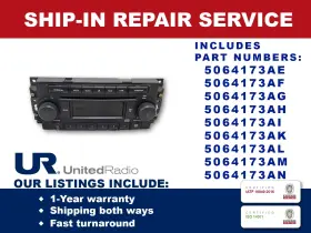 5064173am Chrysler 5064173ae Repair Service For 2009-2010 Dodge Ram Am/fm/cd Oem Radio