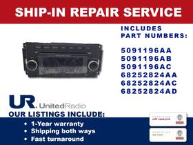 Chrysler 5091196aa Repair Service For 2014 Jeep Wrangler Multimedia Oem Radio 5091196ac