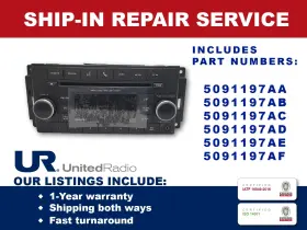 5091197ae Chrysler Repair Service 2012-2017 Dodge Jeep Radios And Other Part #s