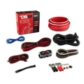 Ds18 081159065966 0-ga Amplifier Install Kit - Red For Car Audio Systems