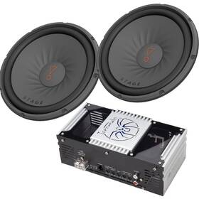 Jbl Soundstream 737558777398 2 Stage1 22 12 Inch 4 Ohm 1000w Subwoofers And 3500 Watt Txp1.3500d Amplifier