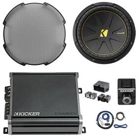 Kicker 50cwcd154-52gr15-46cxa8001t Cwc15 Compc 15 Inch 900w Dual Voice Coil Subwoofer Class D Amplifier With Kit
