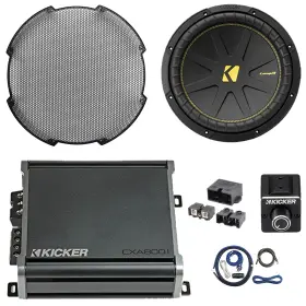 50cwcd154-52gr15-46cxa8001t Kicker Cwc15 Compc 15 Inch 900w Dual Voice Coil Subwoofer Class D Amplifier With Kit