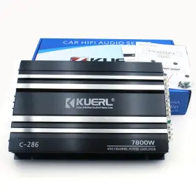 C13543001 Kuerl Car Audio Power Amplifier 4 60w Rms Class Ab Amp With Full/high/low Pass Modes