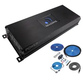 T31400w Massive Audio 671339711020 Monoblock Marine Amplifier With Free Nvx 8 Gauge Amp Kit
