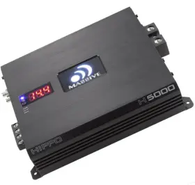 5000w Massive Audio H5000 Hippo Class-d Monoblock Subwoofer Amplifier Rms 1