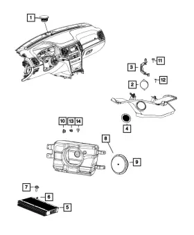 68661784aa Mopar Genuine Amplifier