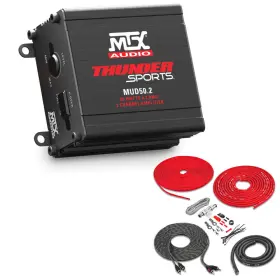 Mud50.2 Mtx Mud502 Bak82 200w Peak Class-d 2-ch Compact Marine Amplifier With Amp Kit