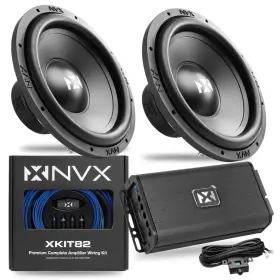 Esw124 Nvx Vadm1 Xkit82 12 Inch Subwoofer Monoblock Amplifier With Wiring Kits