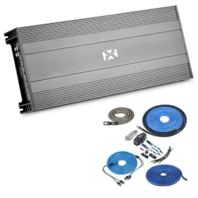 Nba201 Nvx 700w Class-ab 2-channel Amplifier With Free 4 Gauge Amp Wiring Kit