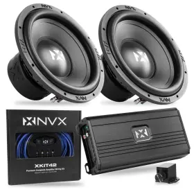 Nda12001 Nvx Nsw124v3 Xkit42 12 Inch Subwoofer Monoblock Amplifier With Wiring Kits
