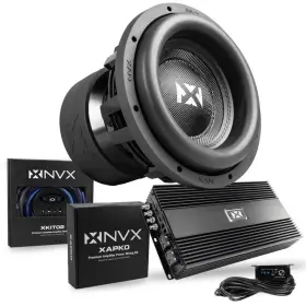 Xcw122 Nvx Xca3k Xkit02 Xapko 12 Inch Spl Subwoofer Monoblock Amplifier 2-ch With Wiring Ki