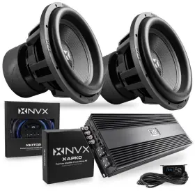 Xcw151 Nvx Xca6k Xkit02 Xapk0 15 Inch Splsubwoofer Monoblock Amplifier 2-ch With Wiring Kit