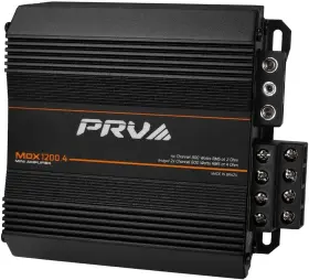 Mdx1200.4 Prv Audio 810075524253 2 Ohm 4-channel Full-range Mini Amplifier 4 X 300w Rms