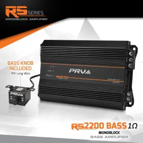 Rs2200 Prv Audio 810075526493 Bass 1 Ohm Class-d 1-channel Monoblock Amplifier 2200w Rms