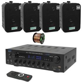 Pyle Phda6bt-2pdwr40b 400w Home Led Display Receiver 4x 5.25 Inch Wall/ceiling Speakers Wire