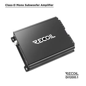 Recoil Di1200.1 Class-d Car Audio Mono-block Subwoofer Amplifier