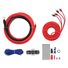 V6-rak4 T-spec V6rak4 4 Gauge Awg Cca 1000 Watt Car Amplifier Wire Install Kit With Rca