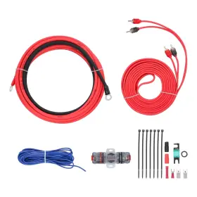 V6-rak8 T-spec V6rak8 8 Gauge Awg Cca 400 Watt Car Amplifier Wire Install Kit With Rca