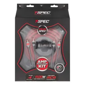 1500w T-spec V8ak4 V8 4 Awg 100% Ofc Oxygen Free Copper Amplifier Wiring Kit With Rca