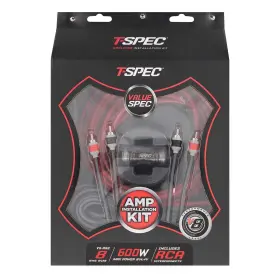 V8ak8 T-spec V8 8 Awg 100% Ofc Oxygen Free Copper 600w Amplifier Wiring Kit With Rca