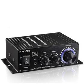 Trustcartool C12952001 2 Channel Car Amplifier 200wx2 Hifi Power Amp Home Audio Stereo 4 Ohms