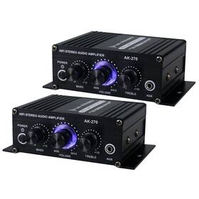Trustfo11 C00360001 2pcs 12v Hifi Stereo Audio Amplifier 400w Car 2 Channel Bass Subwoofer Amp