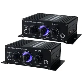 C00360001 Trustfo11 2pcs 12v Hifi Stereo Audio Amplifier 400w Car 2 Channel Bass Subwoofer Amp