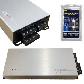 Td-49 Ts Power 4 Channel Class D Micro Amplifier 3000 Watts And 2 Ohm Stable
