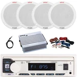 Pyle Fm Media Player Receiver, 4X 6.5" 400W Max Speakers, Amplifier W/kit New. Price: $195.99.