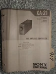 Sony XA-21 Service Manual Original Repair Book Stereo Dual Amp Controller Unspecified. Price: $25.00.