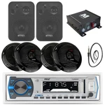 Pyle Bluetooth Aux Radio,marine AMPLIFIER,6.5 And Box Speaker Set,antenna New. Price: $240.99.