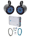 Pair Kicker 45KM84L 8" 600 Watt Marine Led Wakeboard Speakers+amplifier+amp Kit New. Price: $502.03.
