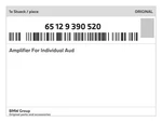 Genuine Bmw Amplifier For Individual Aud 65-12-9-390-520 New. Price: $3156.88.