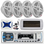 Pyle Marine Radio, Cover, Antenna, Amp W/kit, 4X 6.5" 600W Component Speakers New. Price: $410.99.