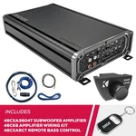Kicker 46CXA3604T Channel Amplifier W/ 46CK8 Kit & 46CXARCT Wired Remote New. Price: $349.97.