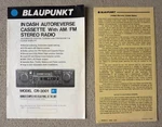Porsche Blaupunkt CR-3001 Stereo Cassette Radio 911 928 Owner's Manual 924 Used. Price: $36.00.