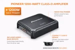 Pioneer GM-DX874 Channel Car Amplifier 1200W Max 100W Rms X4 Class New. Price: $189.99.