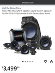 Alpine PSS-TSLA-213 11-SPEAKER For 2018-21 Tesla Model With Factory Base Audio New. Price: $3000.00.