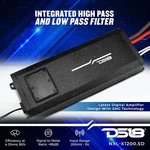 DS18 NXL-X1200.5D 2800 Watt Channel Marine Class Speaker Subwoofer Amplifier Certified. Price: $459.00.