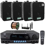 Pyle Home Stereo Receiver, 4X 5.25" 400W Indoor/outdoor Speakers, Mic System Open. Price: $383.99.