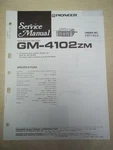 Pioneer Service Manual GM-4102ZM Woofer Amplifier Original Repair Unspecified. Price: $9.98.