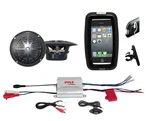 Pyle Bike Bicycle Marine Ipod Input Amplifier, Black Round Speakers, Phone Case New. Price: $95.49.