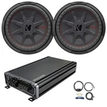 2X Kicker 12" 1000W Max Ultra-thin Subwoofer, 1200W Class D Amplifier W/kit New. Price: $825.91.